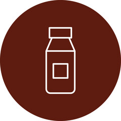 Syrup Vector Line Circle Icon Design