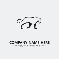 Phanter illustration black and white for logo company vector image
