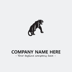 Phanter illustration black and white for logo company vector image
