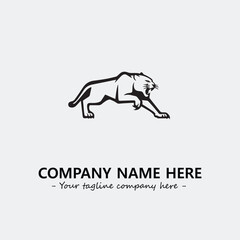 Phanter illustration black and white for logo company vector image
