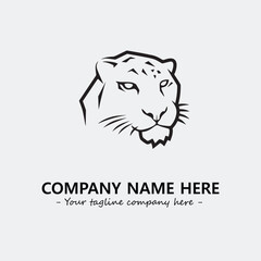 Phanter illustration black and white for logo company vector image
