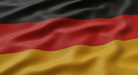 Naklejka premium Waving Fabric Texture of the German Flag – Symbol of Germany in High Detail