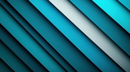 Obraz premium Tilted bands of blues and white cascade with gradient, shadow, and depth