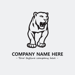 Phanter illustration black and white for logo company vector image
