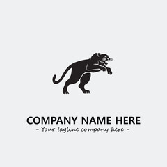 Phanter illustration black and white for logo company vector image
