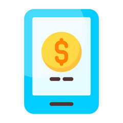 Mobile Payment Flat Flat Icon