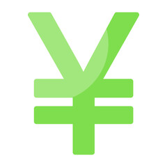 Yen Symbol Flat Flat Icon