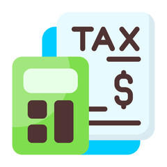 Tax Calculation Flat Flat Icon
