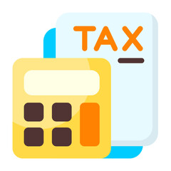 Tax Calculator Flat Flat Icon