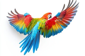 Fototapeta premium Vibrant Parrot in Flight