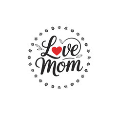 Obraz premium Minimalist Happy Mother’s Day Calligraphy Artwork Classy Happy Mother's Day Typography Design 