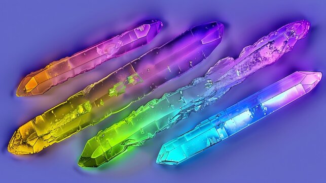 Selective color photography of salt crystals under microscope with only the crystalline edges glowing
