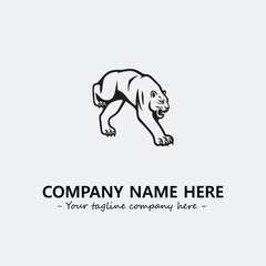 Phanter illustration black and white for logo company vector image
