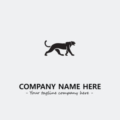 Phanter illustration black and white for logo company vector image
