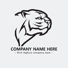 Phanter illustration black and white for logo company vector image
