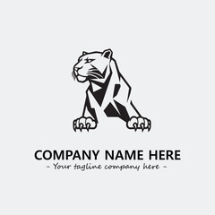Phanter illustration black and white for logo company vector image
