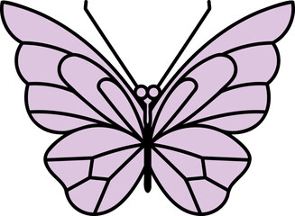 Butterfly Sticker Retro Groovy 70s