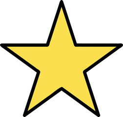 Fototapeta premium Star Shinny Sticker Retro Groovy