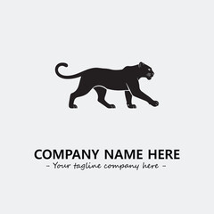 Phanter illustration black and white for logo company vector image
