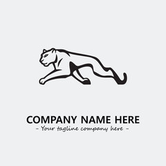 Phanter illustration black and white for logo company vector image
