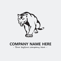 Phanter illustration black and white for logo company vector image
