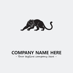 Phanter illustration black and white for logo company vector image
