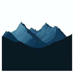 Fototapeta premium Majestic snow-capped mountain peaks pierce the blue sky at sunrise, a breathtaking alpine panorama