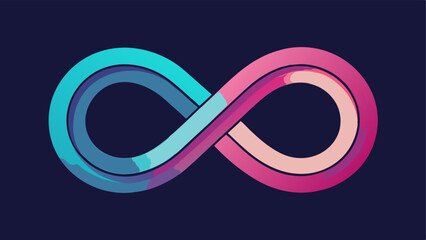 Infinity Loop An infinity symbol crafted from intertwining percentage signs of vibrant neon colors symbolizing endless savings and opportunities.