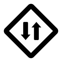Two way direction glyph icon for navigation
