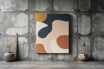 Industrial Concrete Panel Open Canvas for Minimalist Home Decor