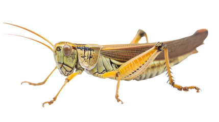Egyptian grasshopper or Egyptian locust on white background