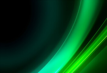 Abstract background waves. Black and green abstract background for business card or wallpaper abstract green bokeh background