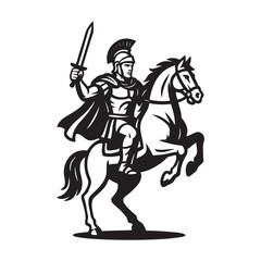 knight on horse cartoon