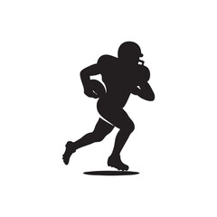 silhouette of a american football gughby player