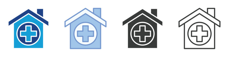 Obraz premium Home Icons Collection – Multiple Vector Styles Icons