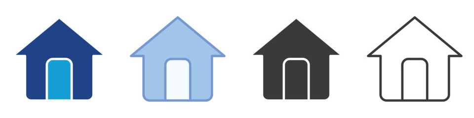 Home Icons Collection – Multiple Vector Styles Icons