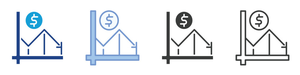 graph down Icons Collection – Multiple Vector Styles Icons