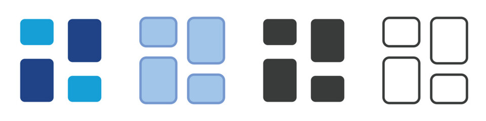 Layout Icons Collection – Multiple Vector Styles Icons