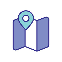 Map Icon Vector Stock Illustration