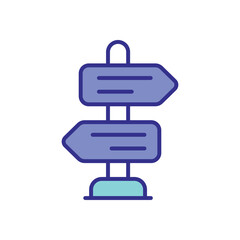 direction sign Icon Vector Stock Illustration
