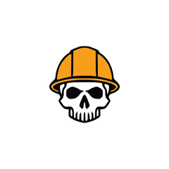 Hard Hat Skull – Industrial Skeleton Logo Design