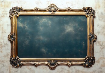 Vintage Art Deco Photo Frame Elegant Design Nostalgic Memory Centered Composition