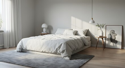 Serene Minimalist Bedroom Design Calming Space with Natural Light
