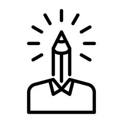 artist outline icon. creative person black line illustration.