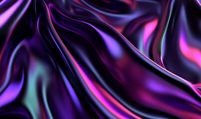 Fototapeta premium Fluid iridescent fabric folds