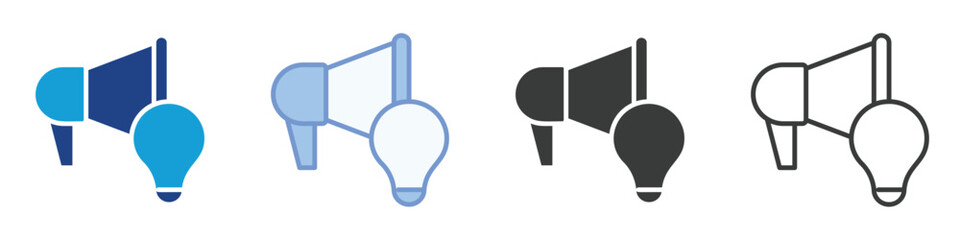 Marketing Idea Icons Collection – Multiple Vector Styles Icons