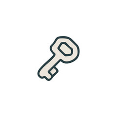 vector illustration of key symbol some shapes