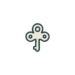 vector illustration of key symbol some shapes