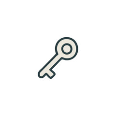 vector illustration of key symbol some shapes