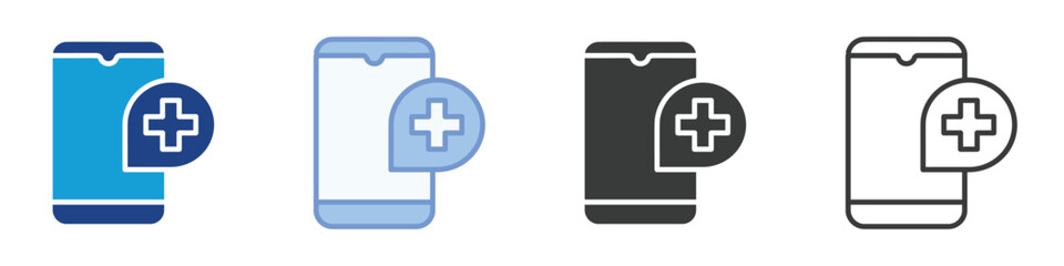 Obraz premium Mobile consultation Icons Collection – Multiple Vector Styles Icons